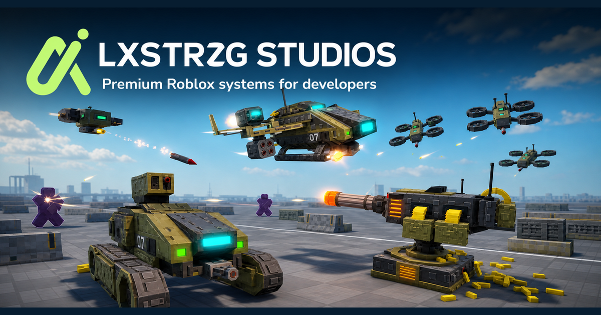 LXSTRZG Studios premium Roblox systems for developers