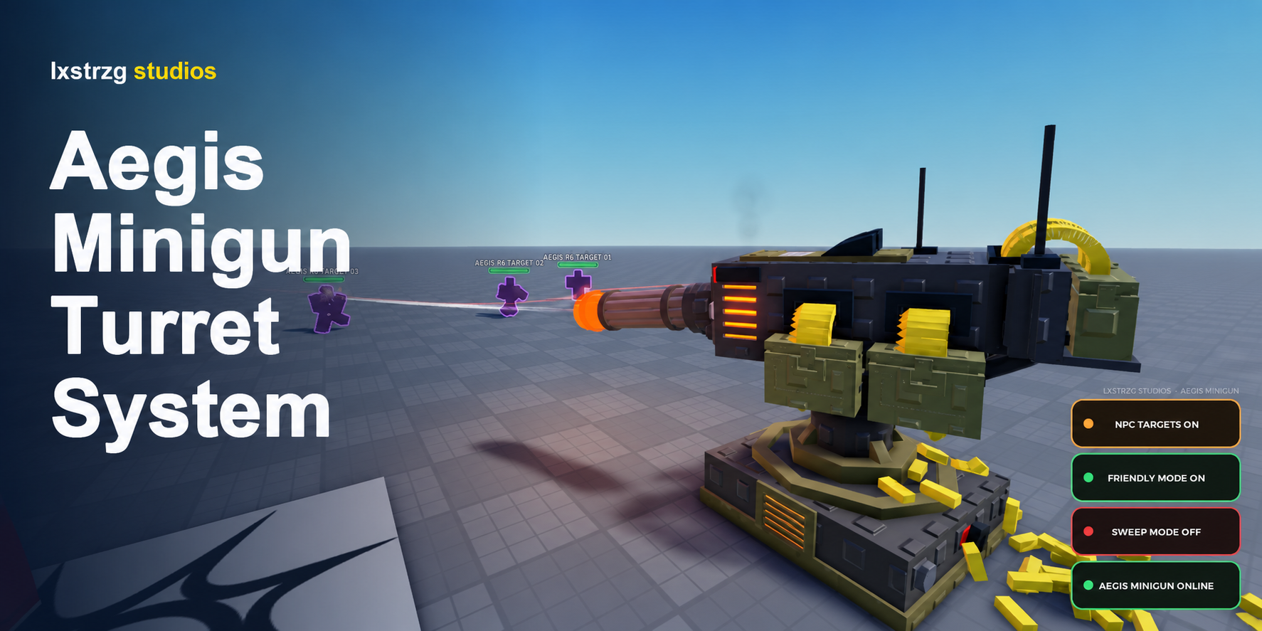 Aegis Minigun Turret System Roblox Studio system cover