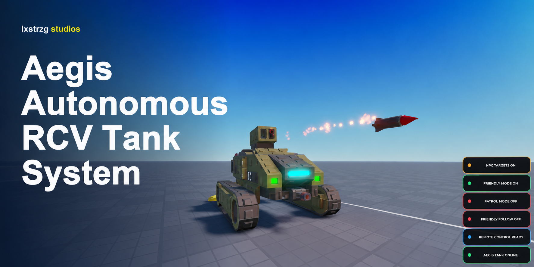 Aegis Autonomous RCV Tank System Roblox Studio system cover