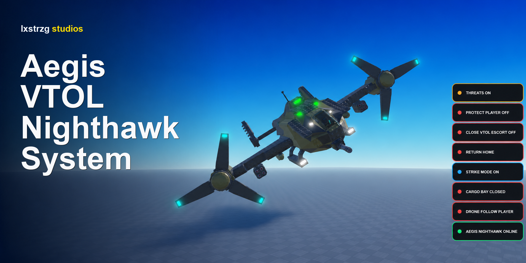 Aegis VTOL Nighthawk System Roblox Studio system cover
