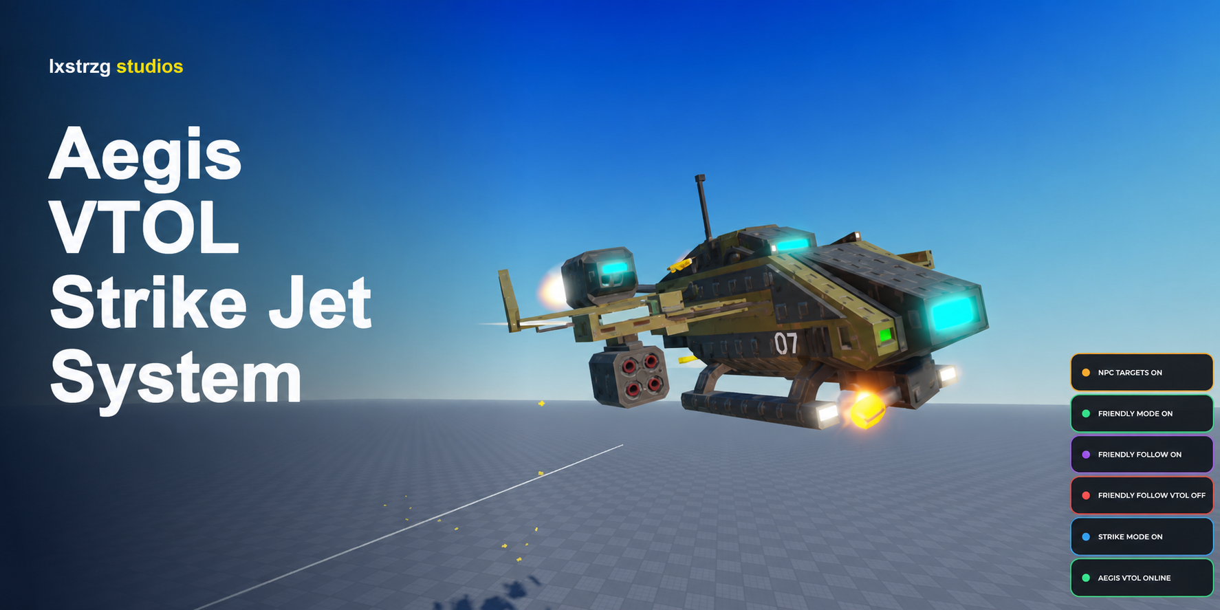Aegis VTOL Strike Jet System Roblox Studio system cover
