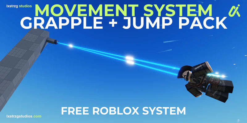 Free Movement System - Grapple, Jump Pack & Parkour Roblox Studio system cover
