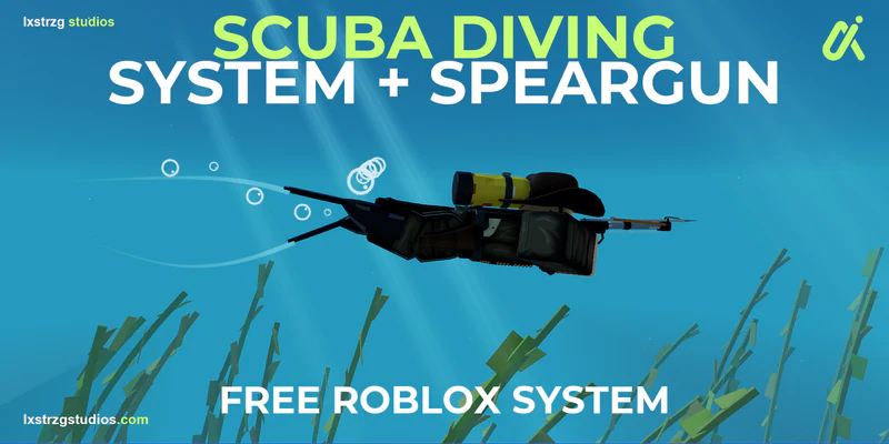 Free Scuba Diving System - Water, Zones & Speargun Roblox Studio system cover