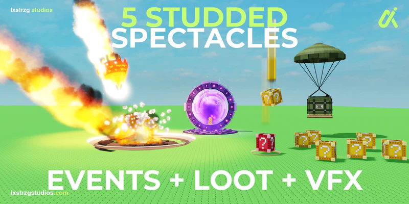 Studded Spectacles Pack - 5 Live Event Set-Pieces Roblox Studio system cover